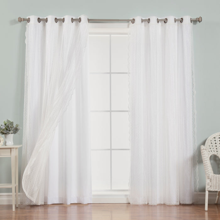 uMIXm Dot Lace & Nordic White Curtains