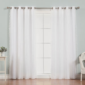 uMIXm Dot Lace & Nordic White Curtains
