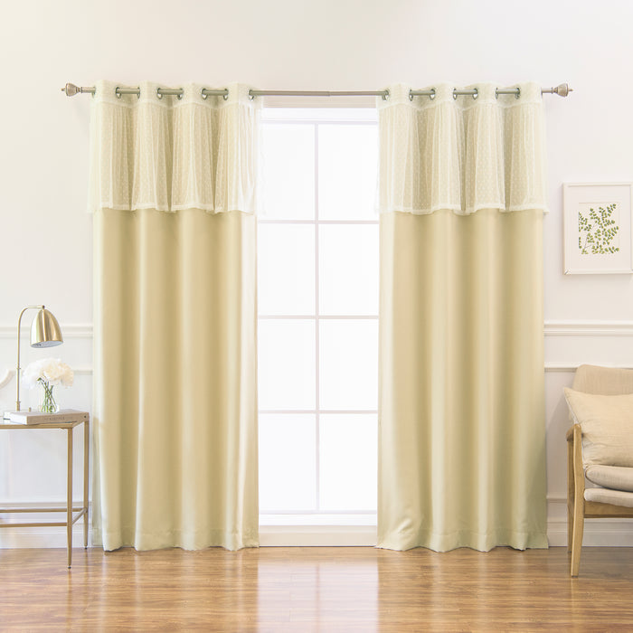 uMIXm Sheer Dot Valance & Blackout Curtains