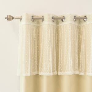 uMIXm Sheer Dot Valance & Blackout Curtains
