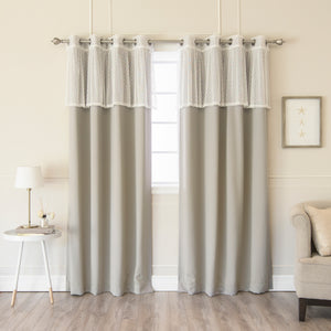 uMIXm Sheer Dot Valance & Blackout Curtains