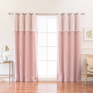 uMIXm Sheer Dot Valance & Blackout Curtains