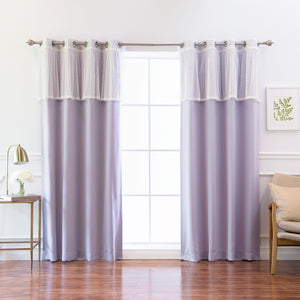 uMIXm Sheer Dot Valance & Blackout Curtains