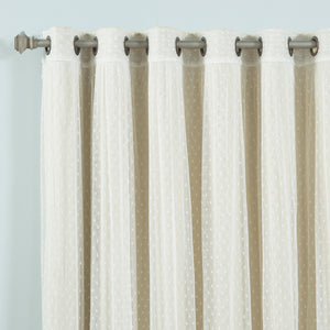 uMIXm Wide Dot Lace & Blackout Curtains