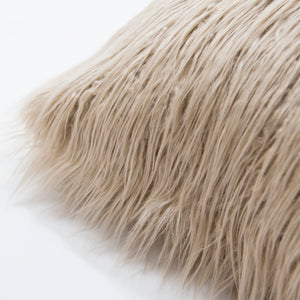 Faux Mongolian Lamb Fur Pillow