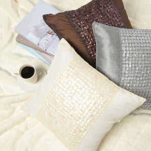 Faux Silk Mother of Pearl Pillow