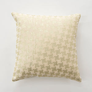 Metallic Houndstooth Velvet Pillow Cover