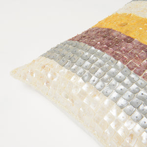 Striped Mother of Pearl Pillow