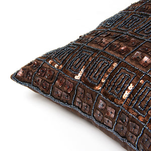 Mother of Pearl and Sequin Pillow