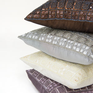 Mother of Pearl and Sequin Pillow