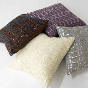 Mother of Pearl and Sequin Pillow