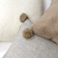 Rabbit Fur Pom Pom Wool Pillow