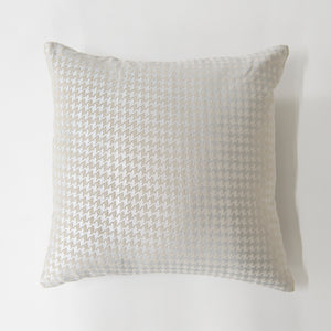 Small Metallic Houndstooth Velvet Pillow Cover