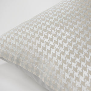 Small Metallic Houndstooth Velvet Pillow Cover
