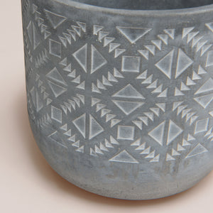 Diamond Pattern Cement Planter