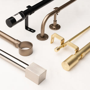 Circle Ring Finial Metal Curtain Rod