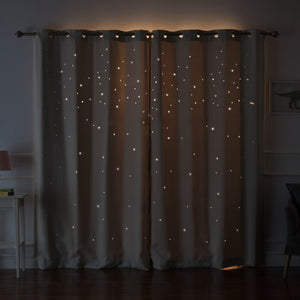 Star Cut Out Blackout Curtains