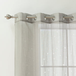 Sheer Star Cut Out Curtains