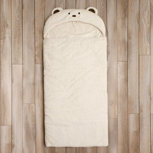 Faux Fur Plush Hooded Animal Sleeping Bag