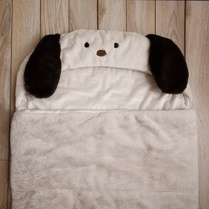 Faux Fur Plush Hooded Animal Sleeping Bag