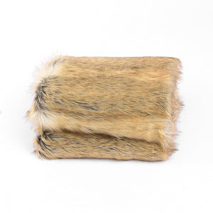 Faux Fur Throw - Amber Fox