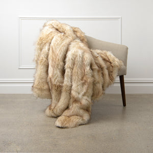 Faux Fur Throw - Champagne Fox