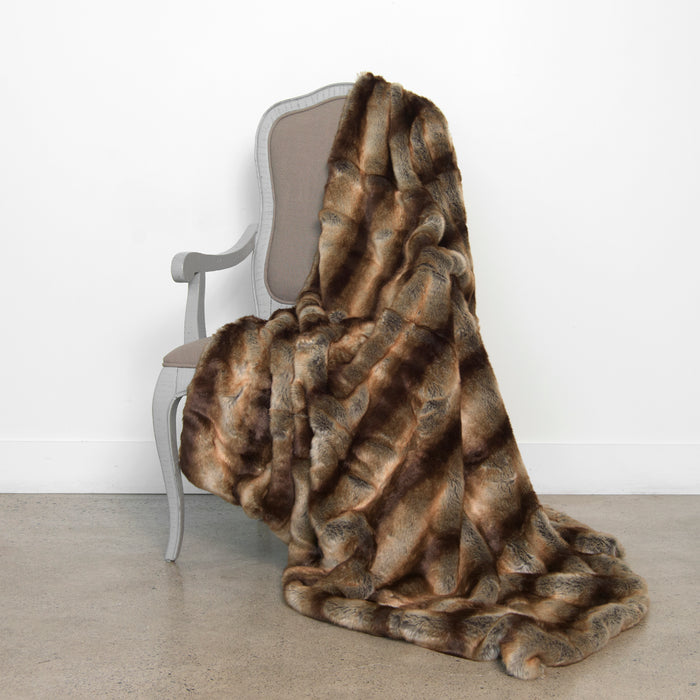 Faux Chinchilla Fur Throw