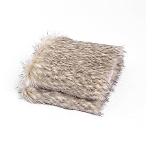 Faux Fur Throw - Pearl Finn Raccoon
