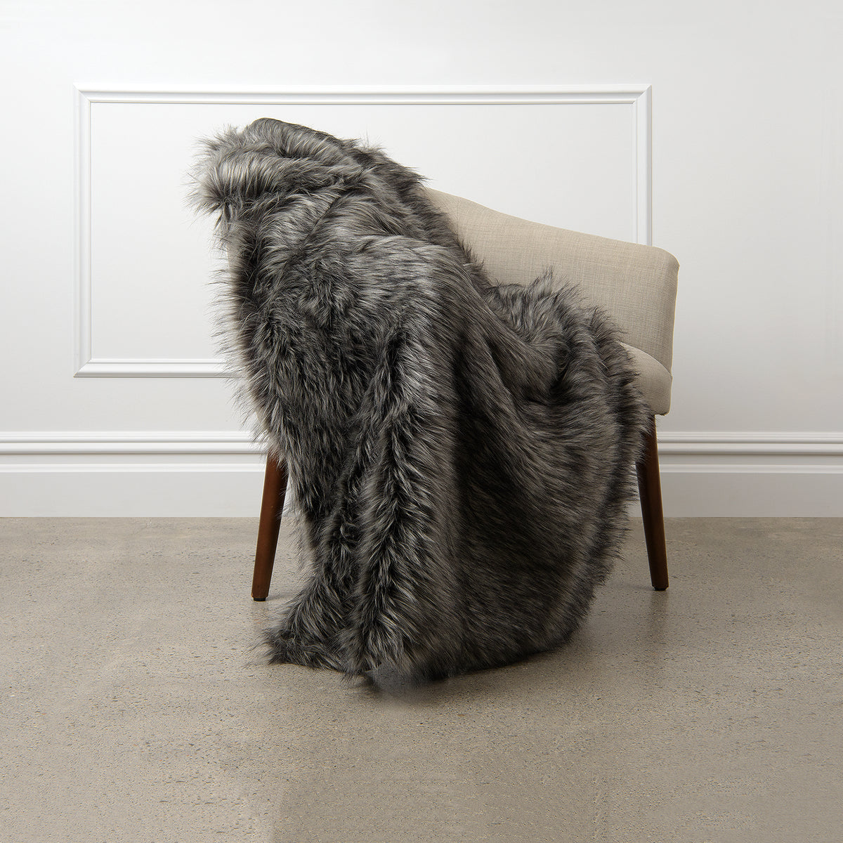Faux Fur Throw - Silver Fox