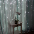Tulle Overlay Star Cut Out Blackout Curtains