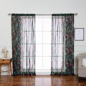 Sheer Floral Curtains