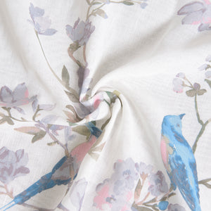 Faux Linen Bluebird Curtains