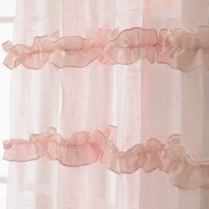 Romantic Ruffle Tie Top Curtains