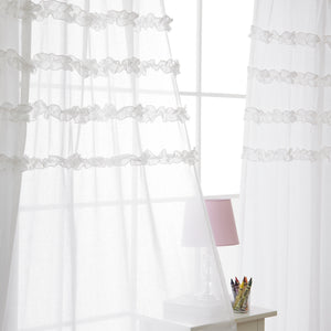 Romantic Ruffle Tie Top Curtains