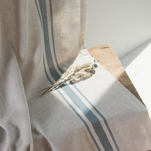Linen Blend Triple Stripe Curtains