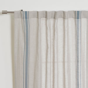 Linen Blend Triple Stripe Curtains