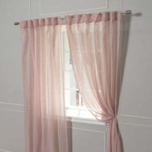 Sheer Faux Linen Curtains