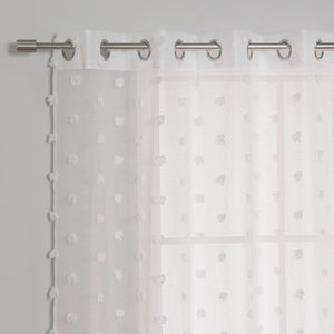 Sheer Textured Dot Curtains