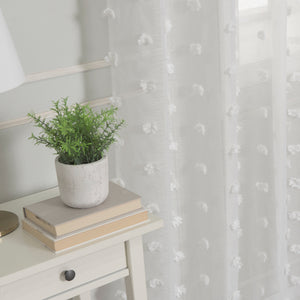 Sheer Textured Dot Curtains