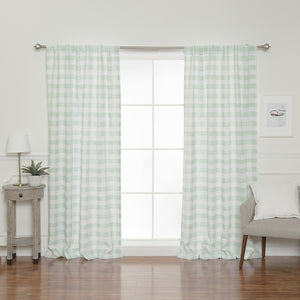 Nordic Watercolor Check Curtains