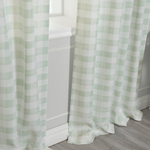 Nordic Watercolor Check Curtains