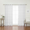 Nordic Watercolor Check Grommet Curtains