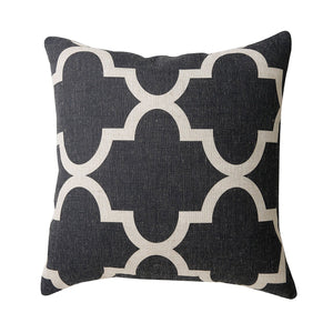 Linen Blend Moroccan Pillow Cover