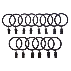 Black Classic Clip Rings - Set of 14