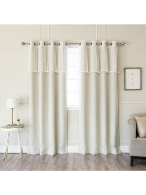 uMIXm Sheer Dot Valance & Blackout Curtains